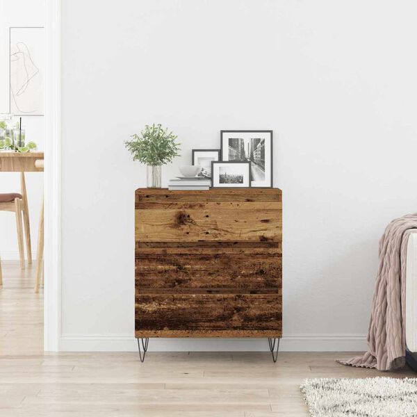 vidaXL Sideboard mit Schubladen Altholz 60 x 35 x 70 cm Holzwerkstoff