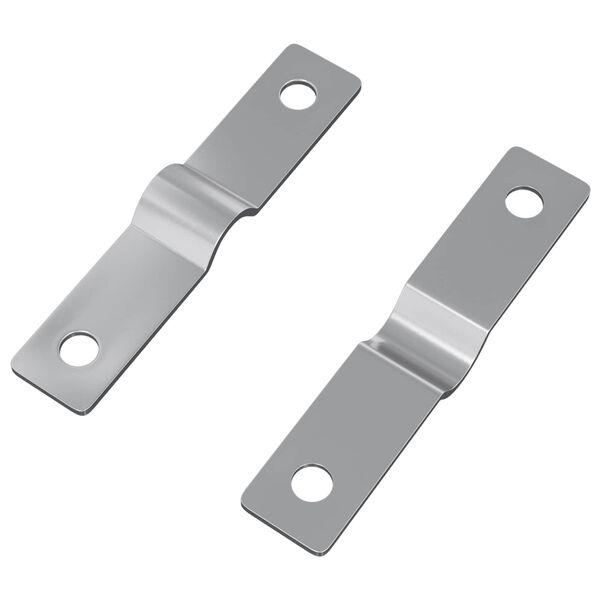 vidaXL Einschlagplatte 2 pcs Silber 50 x 10 x 1,2 mm Eisen