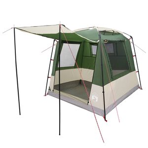 vidaXL Partyzelt 4 Personen Gr&uuml;n 185T Polyester mit PU-Beschichtung