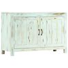 vidaXL Sideboard Hellblau 110x35x70 cm Massivholz Mango