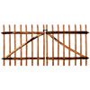 vidaXL Zauntor Doppelfl&uuml;gelig Haselnussholz Impr&auml;gniert 300&times;120 cm