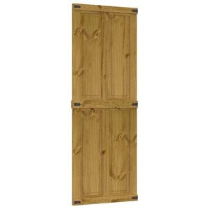 vidaXL Scheunent&uuml;r CORONA 70 x 210 cm Massives Kiefernholz Honigbraun