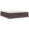 vidaXL Ottoman-Bett mit Matratze Dunkelbraun 160x200 cm Stoff