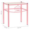 vidaXL Nachttische 2 Stk. Rosa Transparent Metall und Glas