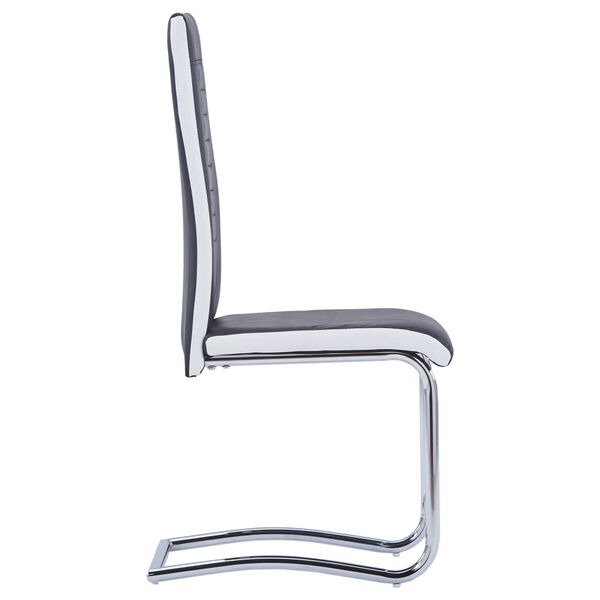 vidaXL Freischwinger 4 Stk. Schwarz Kunstleder