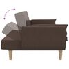 vidaXL Schlafsofa 2-Sitzer mit 2 Kissen Taupe Stoff