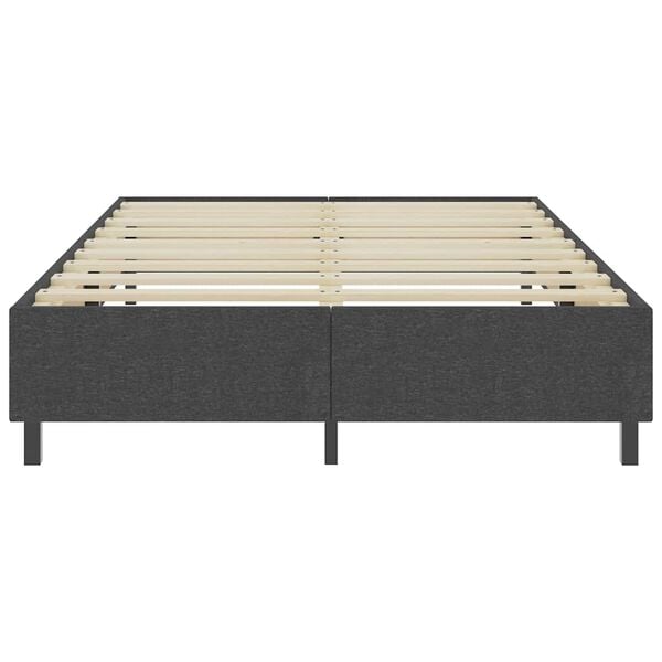 vidaXL Boxspring-Bettgestell Grau Stoff 160x200 cm