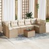 vidaXL Garten-Sofa-Set 8 pcs Beige und Weiß