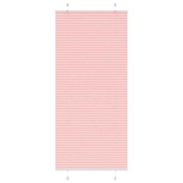 vidaXL Plissee Rosa 95x200 cm Stoffbreite 94,4 cm Polyester