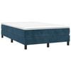 vidaXL Boxspringbett mit Matratze Dunkelblau 120x200 cm Samt