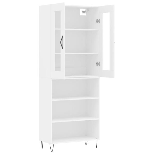 vidaXL Highboard Wei&szlig; 69,5x34x180 cm Holzwerkstoff