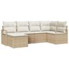 vidaXL Sofa Set 6 stk. Beige [Synthetisch]: Poly Rattan