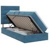 vidaXL Aufbewahrungsbett mit Matratze Dunkelblau 90 x 190 cm Samt
