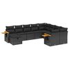 vidaXL Patio Sofa Set 8-Sitzer Black