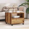 vidaXL Couchtisch mit Schubladen Altholz 55 x 55 x 45 cm Holzwerkstoff