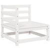 vidaXL 3-tlg. Garten-Lounge-Set Wei&szlig; Kiefer Massivholz