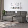 vidaXL Relaxsofa 4-Sitzer mit Getr&auml;nkehalter Dunkelgrau