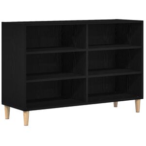 vidaXL Sideboard Schwarz Eichen-Optik 103,5 x 35 x 70 cm Holzwerkstoff