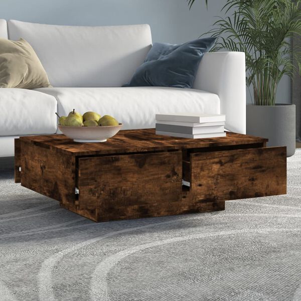 vidaXL Couchtisch R&auml;uchereiche 90x60x31 cm Holzwerkstoff