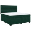 vidaXL Boxspringbett mit Matratze Dunkelgr&uuml;n 180x200 cm Samt