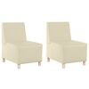 vidaXL Modulares Armfreies Sofa 2 pcs Creme 55 x 74 x 82 cm Kunstleder