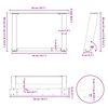 vidaXL Couchtischbeine U-Form 2 Stk. Naturstahl 50x(30-31) cm Stahl