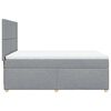 vidaXL Boxspringbett mit Matratze Hellgrau 160x200 cm Stoff