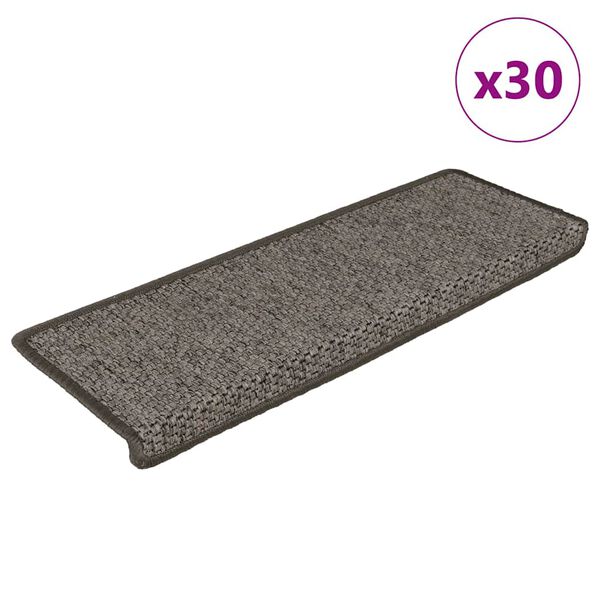 vidaXL Stufenmatten Selbstklebend Sisal-Optik 30 Stk. 65x21x4cm