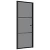 vidaXL Innent&uuml;r 83x201,5 cm Schwarz ESG-Glas und Aluminium