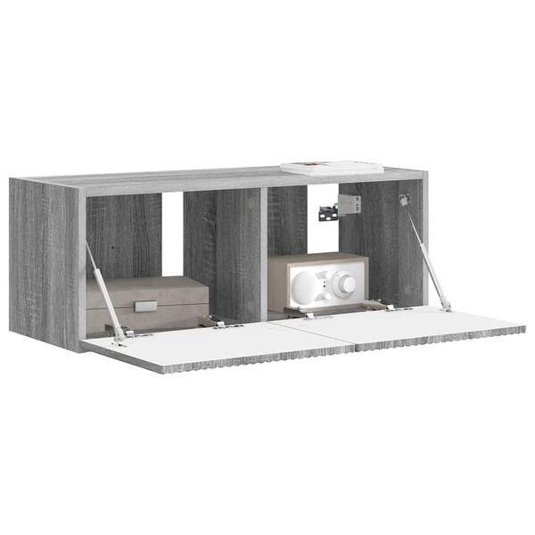 vidaXL TV-Wandschrank Graues Sonoma 78,5 x 31 x 29,5 cm Holzwerkstoff