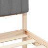 vidaXL Bettgestell mit gepolstertem Kopfteil Hellgrau 135 x 190 cm