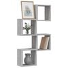 vidaXL Wandregale 4 pcs Graues Sonoma 26 x 15 x 26 cm Holzwerkstoff