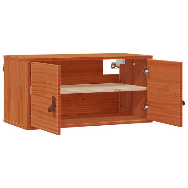 vidaXL Wandschrank Wachsbraun 80 x 30 x 30 cm Massives Kiefernholz