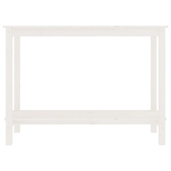 vidaXL Konsolentisch Weiß 110x40x80 cm Massivholz Kiefer