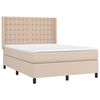 vidaXL Boxspringbett Matratze Cappuccino-Braun 140x200cm Kunstleder