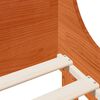 vidaXL Massivholzbett ohne Matratze Wachsbraun 75x190 cm Kiefernholz