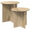 vidaXL Beistelltisch-Set mit Speicher 2 pcs Sonoma-Eiche Holzwerkstoff