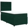 vidaXL Boxspringbett mit Matratze Dunkelgr&uuml;n 80x200 cm Samt