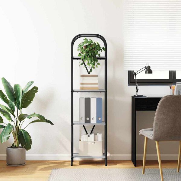 vidaXL B&uuml;cherregal Graues Sonoma 40 x 30 x 146 cm Holzwerkstoff