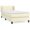 vidaXL Boxspringbett mit Matratze Creme 90x190 cm Kunstleder