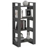 vidaXL B&uuml;cherregal/Raumteiler Grau 60x35x125 cm Massivholz