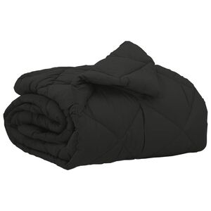 vidaXL Ganzjahresbettdecke Schwarz 135 x 200 cm Mikrofaser