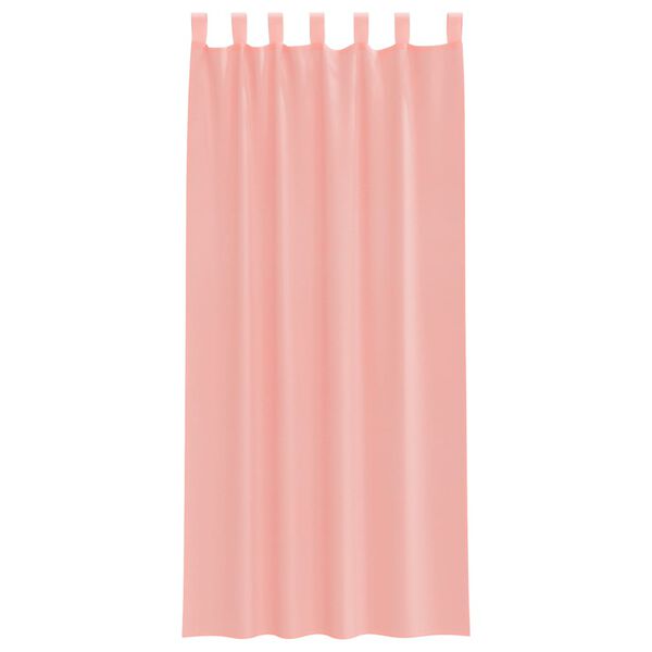 vidaXL Voile Vorhänge mit Stangentaschen 2 Stk. Rosa