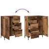 vidaXL Highboard mit Schubladen 2 pcs Altholz Holzwerkstoff