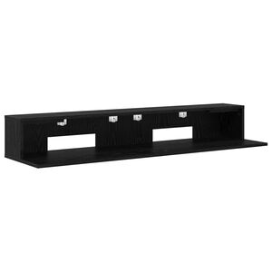 vidaXL Studiotisch Schwarz Eichen-Optik 110 x 36 x 19,5 cm
