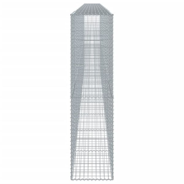 vidaXL Gabione mit Deckel 900x50x200 cm Verzinktes Eisen