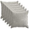 vidaXL Kissenbezug 6 stk. HOUTEN Hellgrau 70 x 70 cm Chenille-Stoff