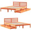vidaXL Massivholzbett ohne Matratze Wachsbraun 120x200 cm Kiefernholz