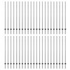 vidaXL Eingebetteter Zaunpfosten 44 stk. Grau 200 cm