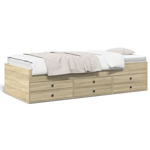 vidaXL Tagesbett mit Schubladen ohne Matratze Sonoma-Eiche 100x200 cm